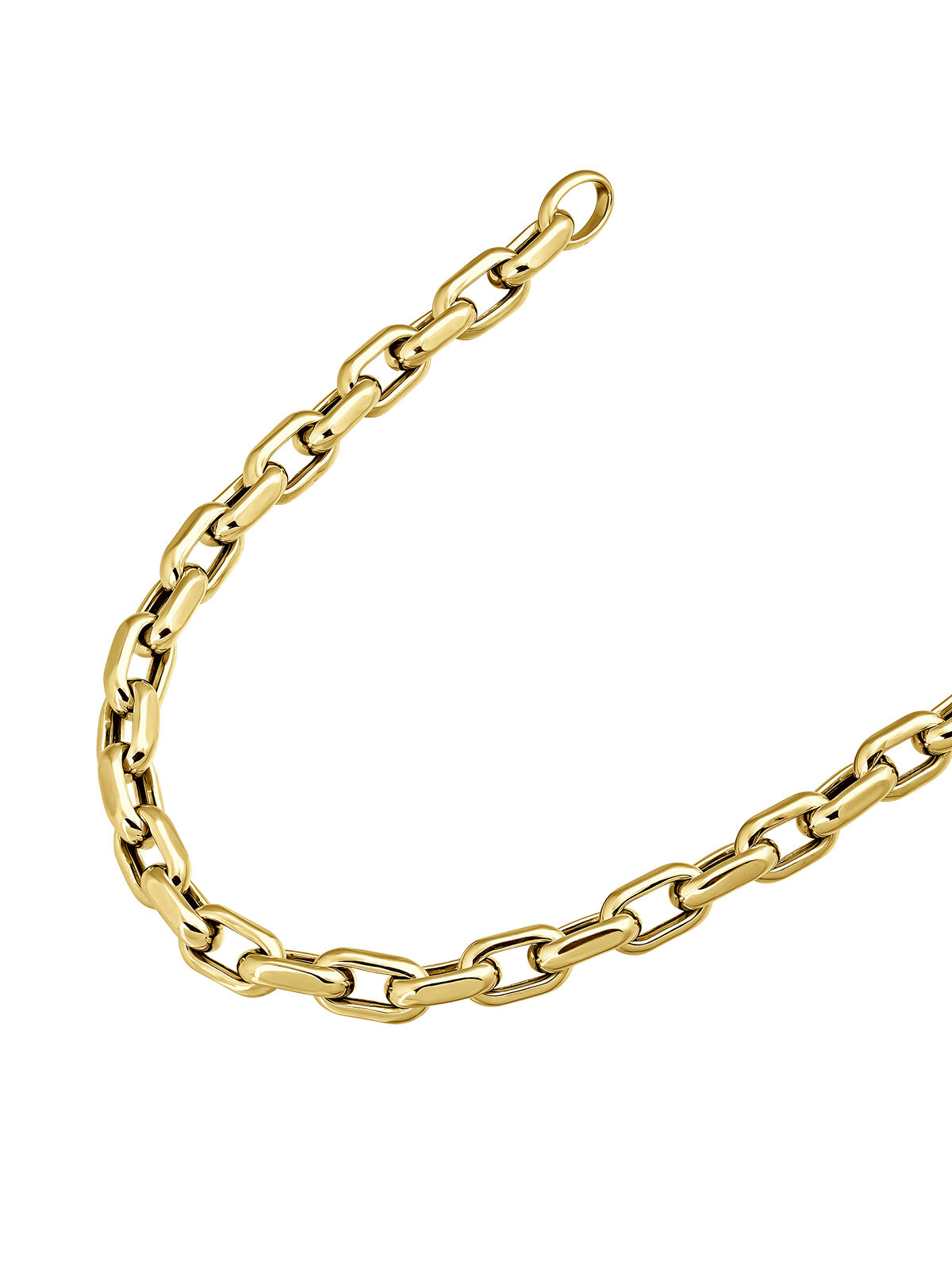 Yellow and White Gold Spiral Tubular 45cm Necklace