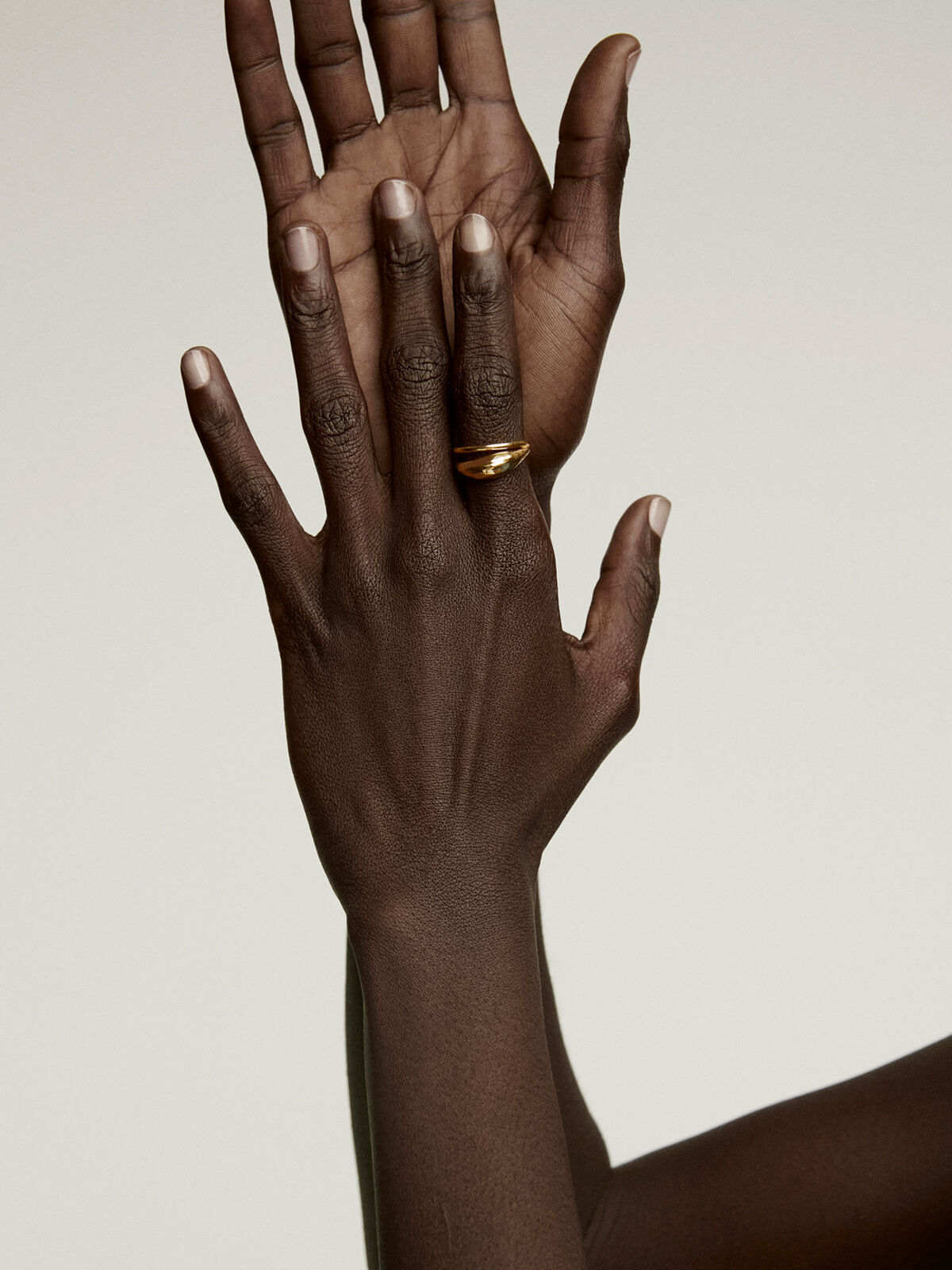 925 Silver Double Ring coated in 18K Yellow Gold | Aristocrazy