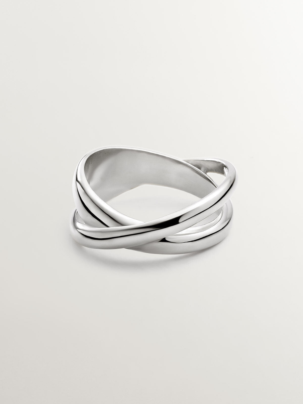 929 Silver Double Crossed Ring | Aristocrazy