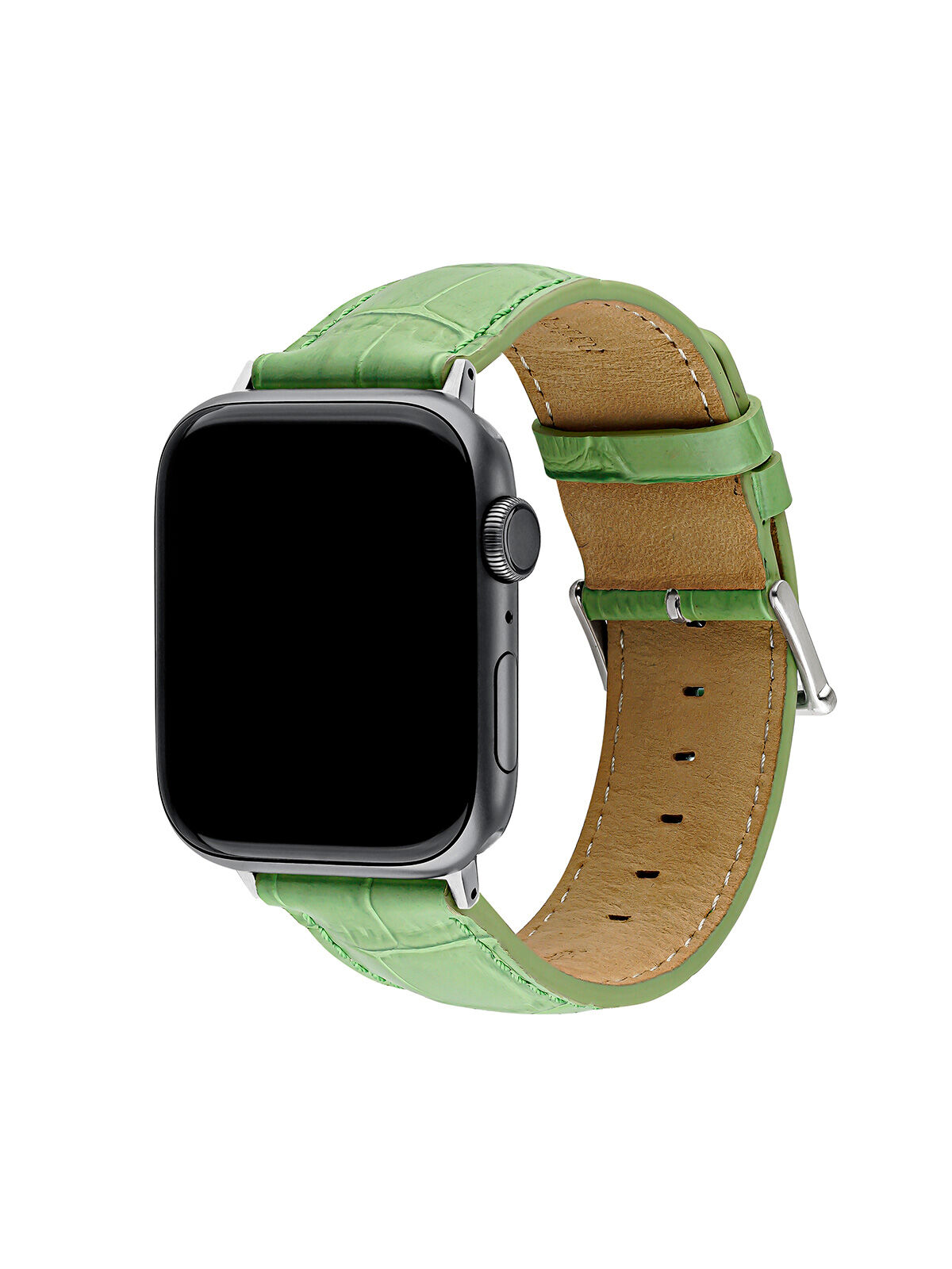 Green leather cheap apple watch strap