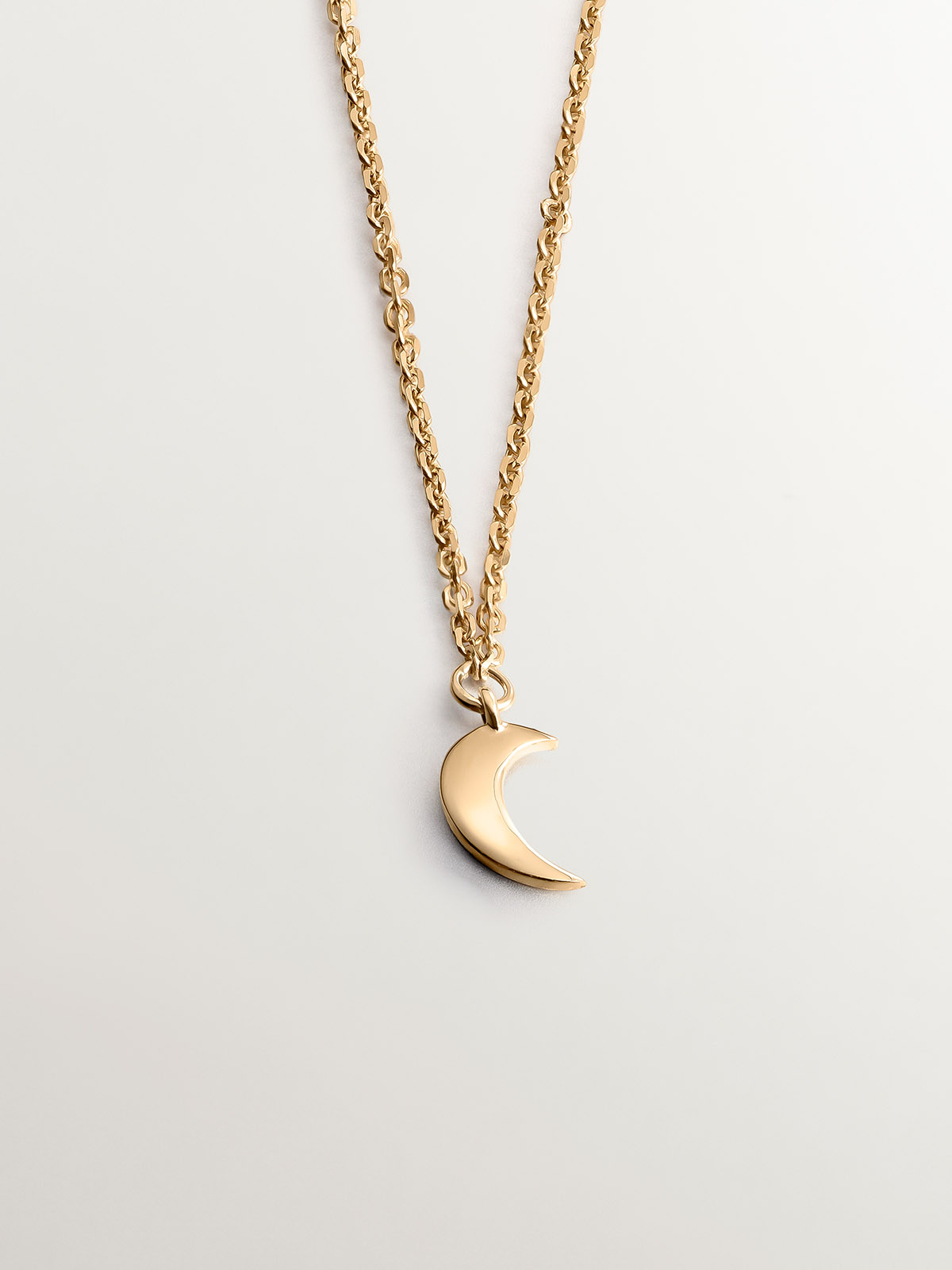 Pendentif en or jaune 9K avec lune