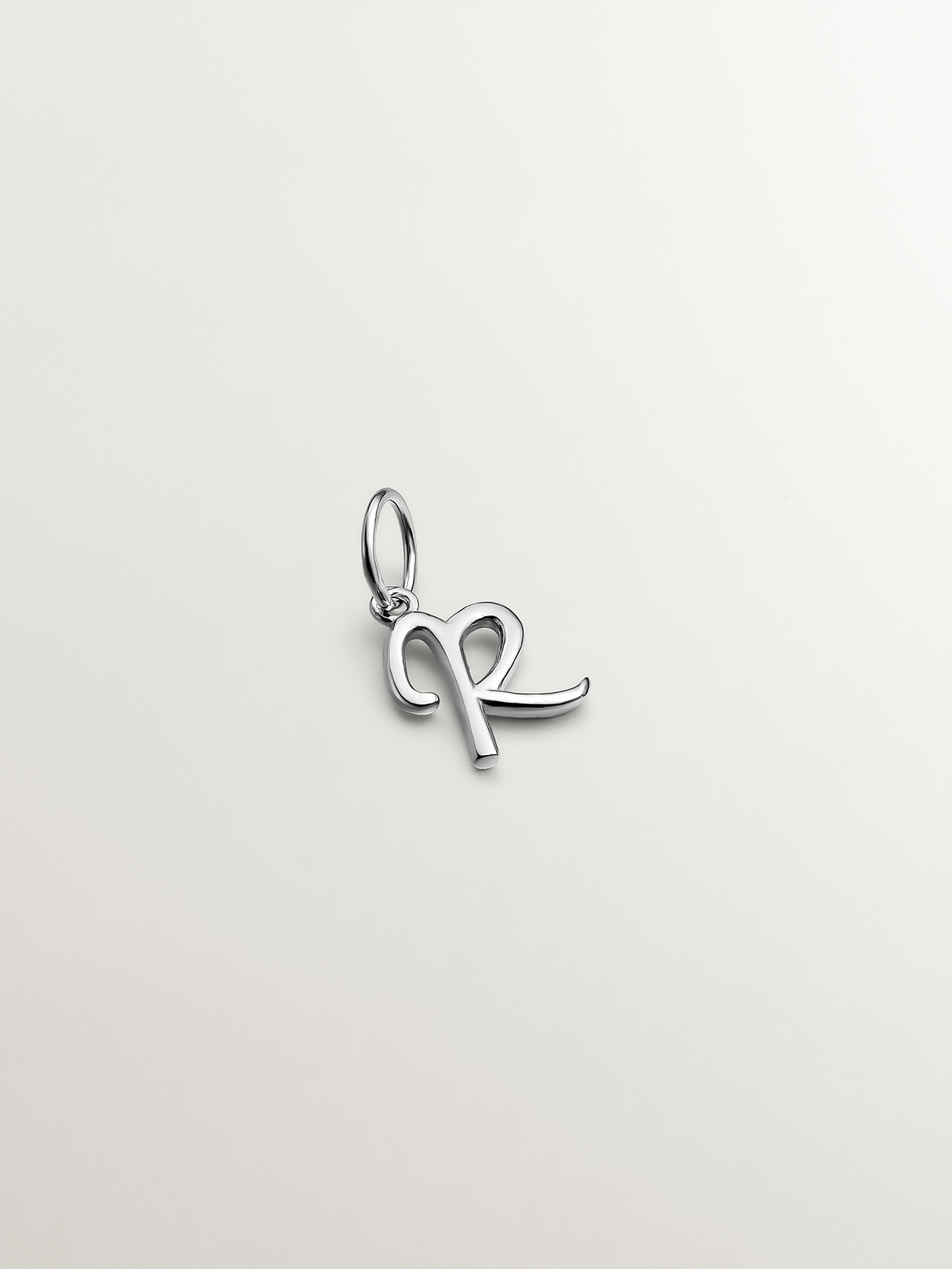 925 Silver Charm with Initial R