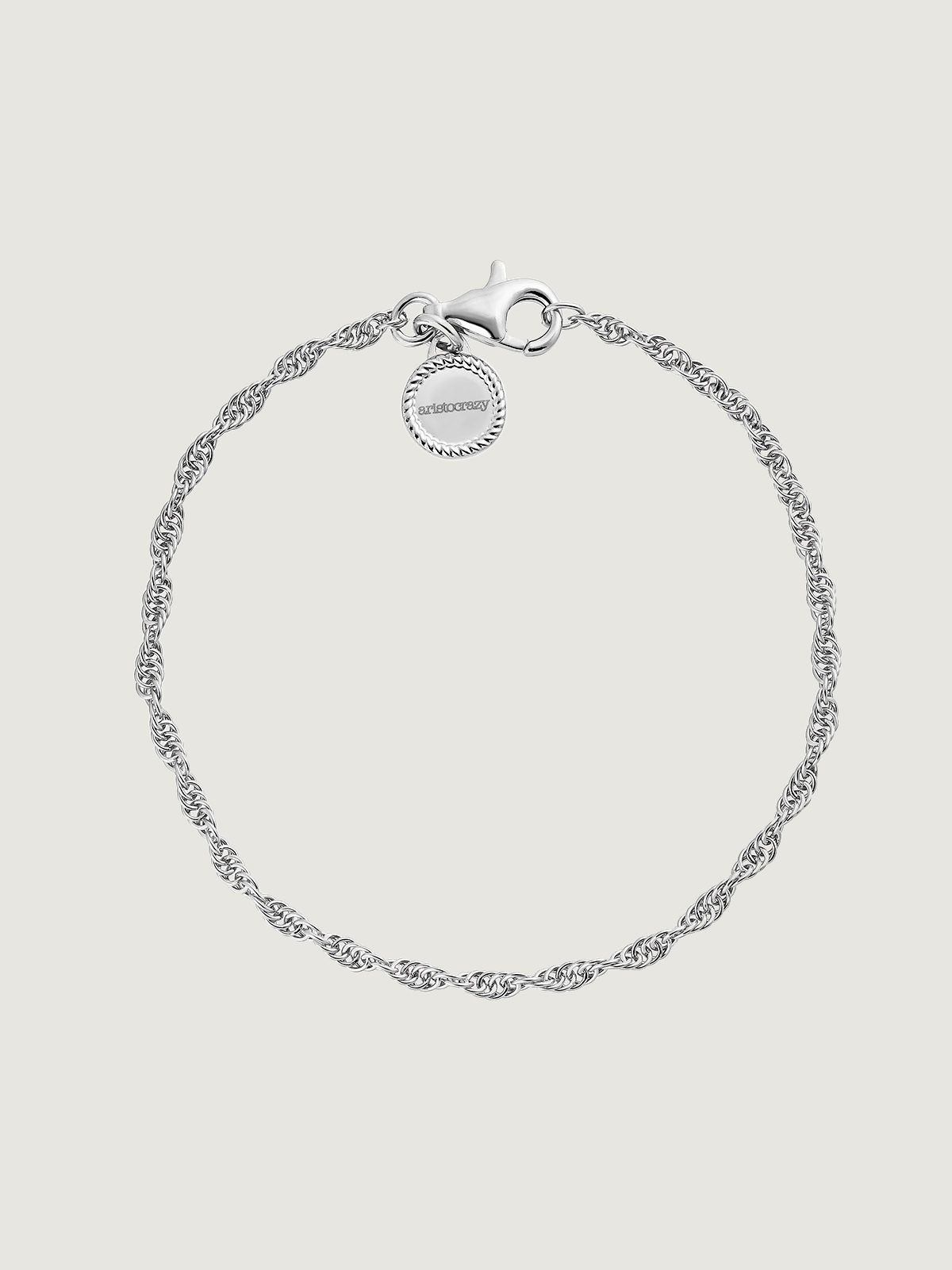 925 Silver Rope Type Link Bracelet