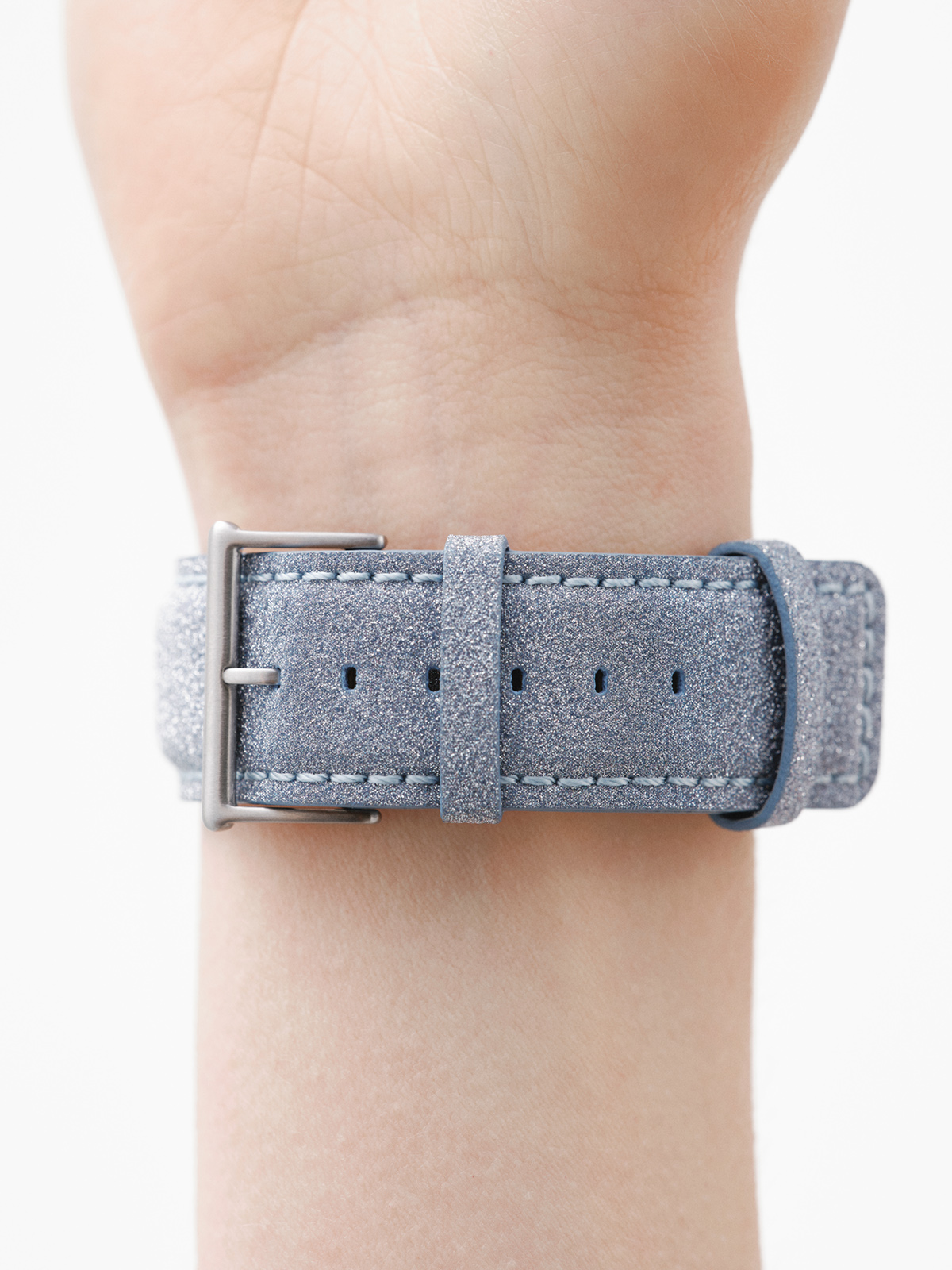 Grey leather band for Apple Watch