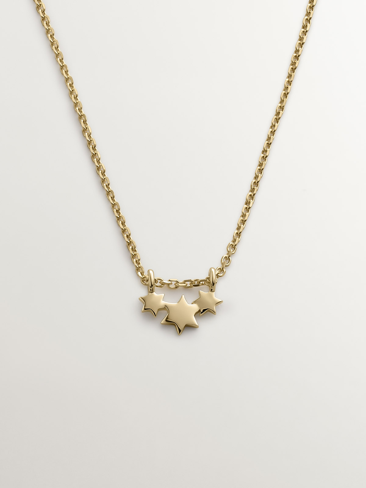 9K Yellow Gold Pendant with Stars