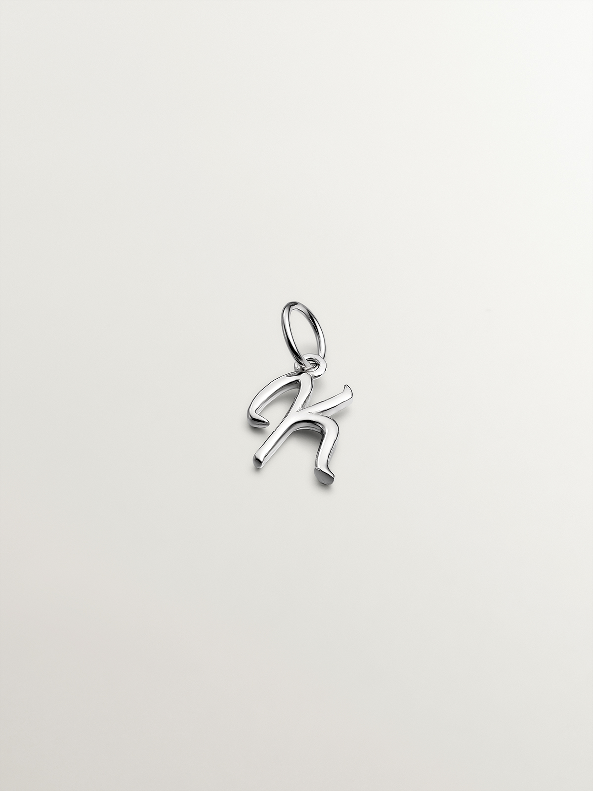 925 Silver Charm with initial K