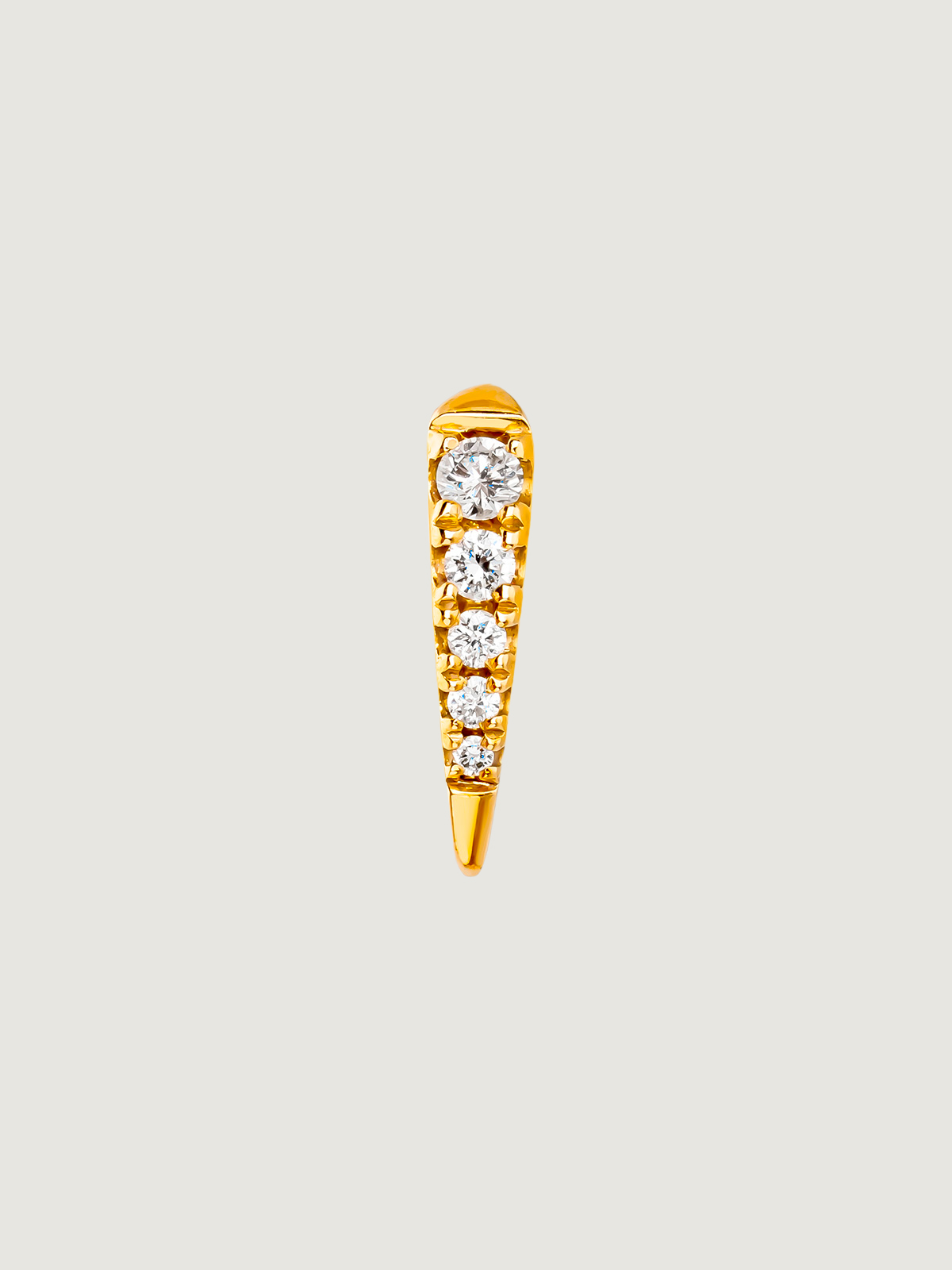 18K yellow gold single earring with diamonds