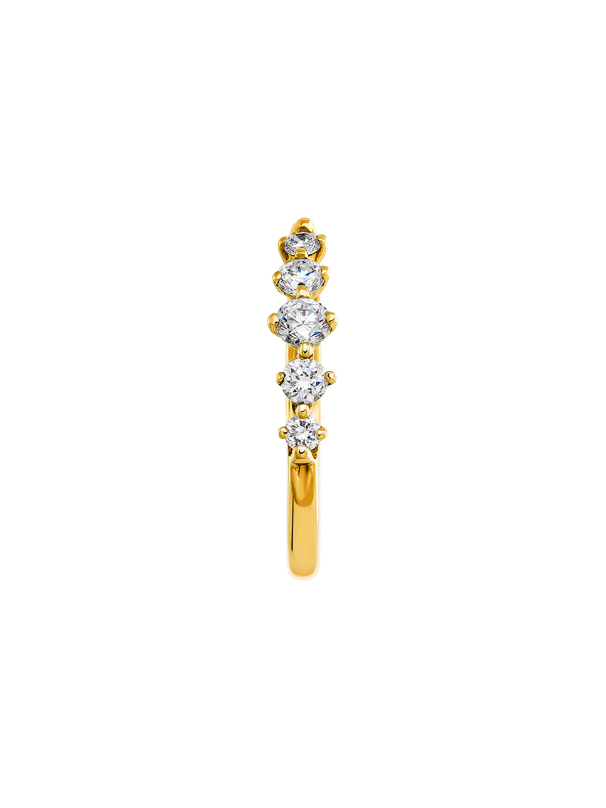 18K yellow gold single earring with diamonds