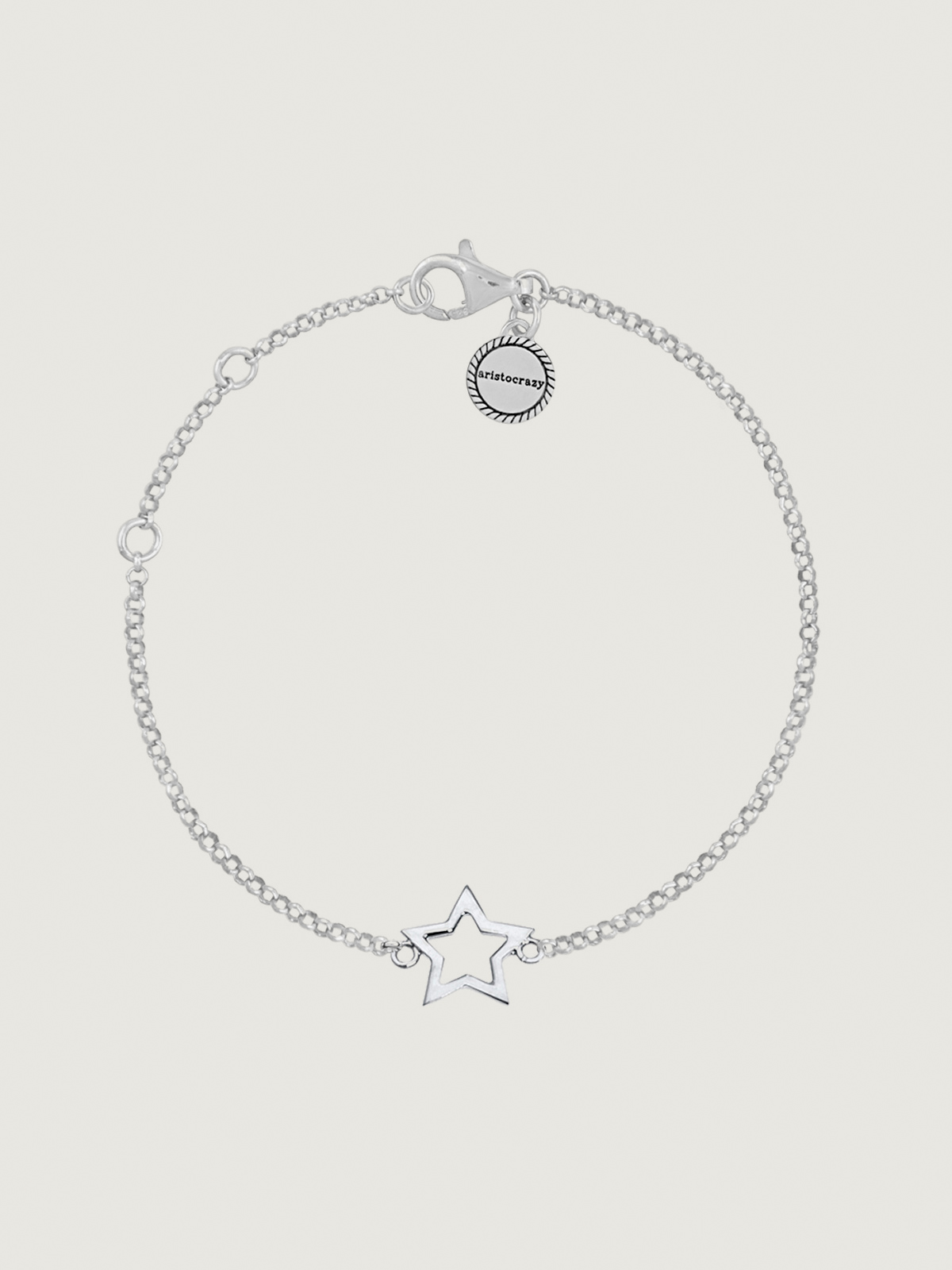 Pulsera de plata 925 con forma de estrella