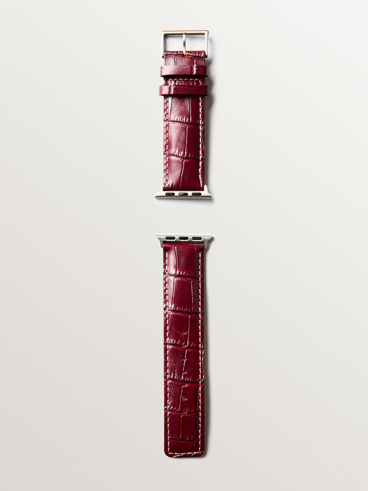 Garnet leather Apple Watch band