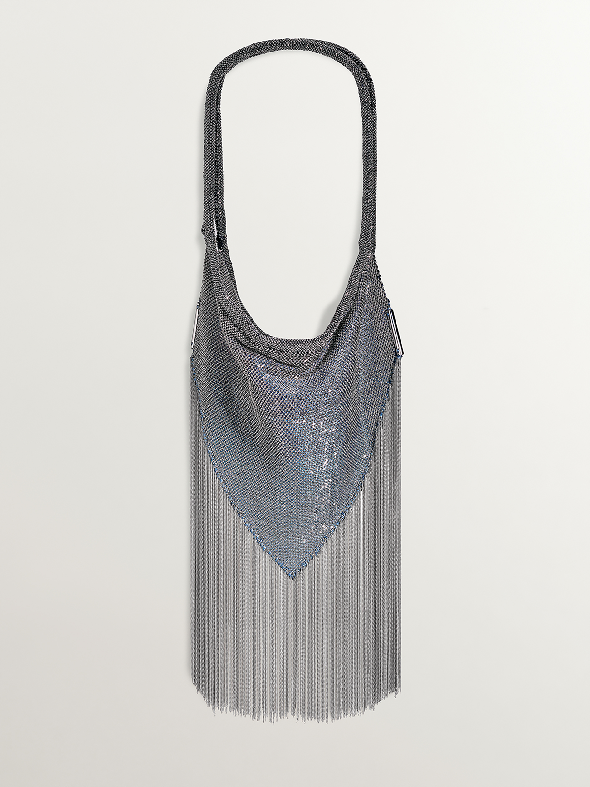 925 silver and silk mesh jewel bag
