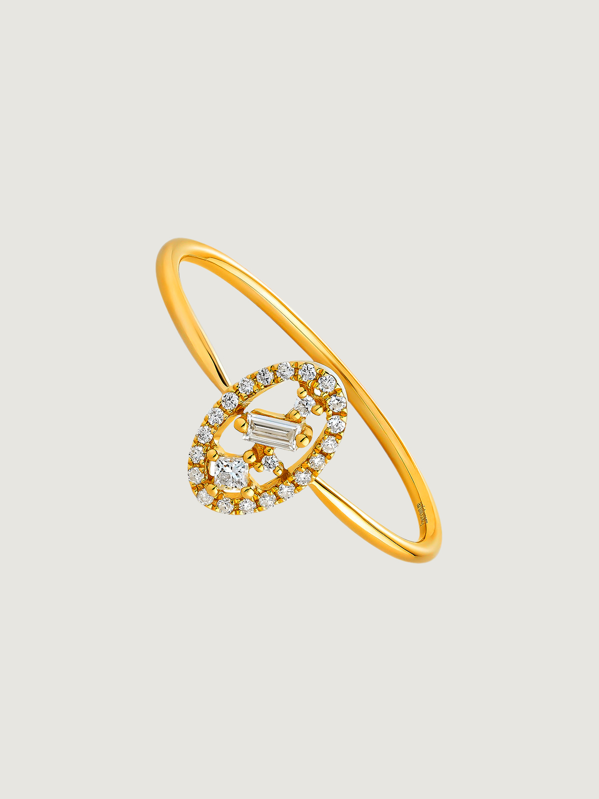 18K Yellow Gold Ring with 0.32 cts Diamonds