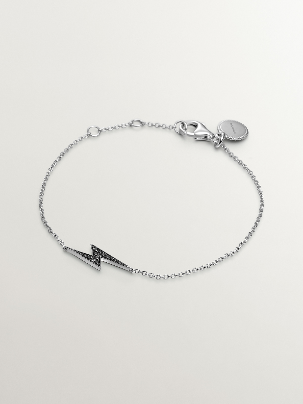 925 Silver bracelet with black spinel star