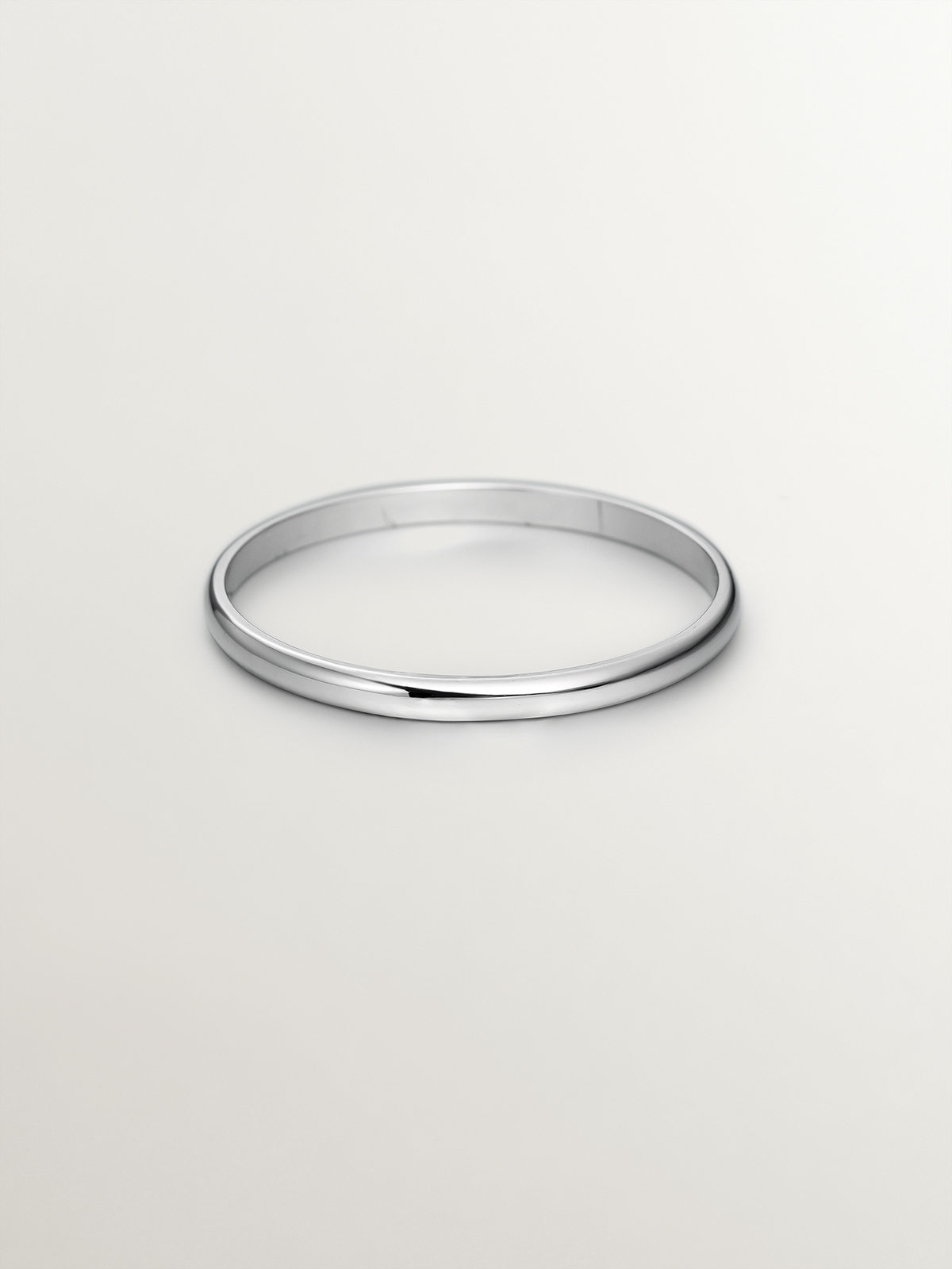 1.70mm half round white gold wedding ring