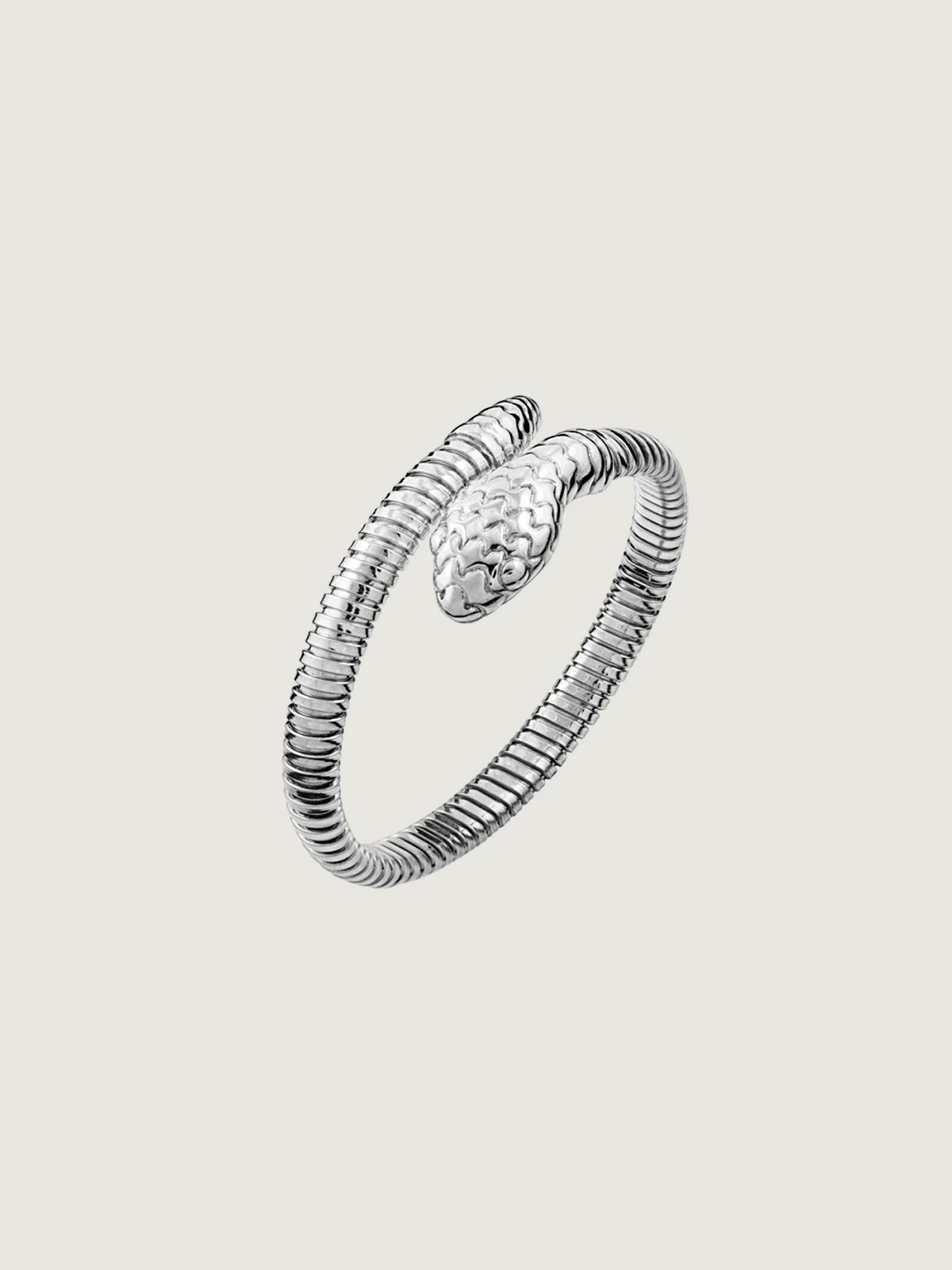 Bracelet rigide en argent 925 en forme de serpent