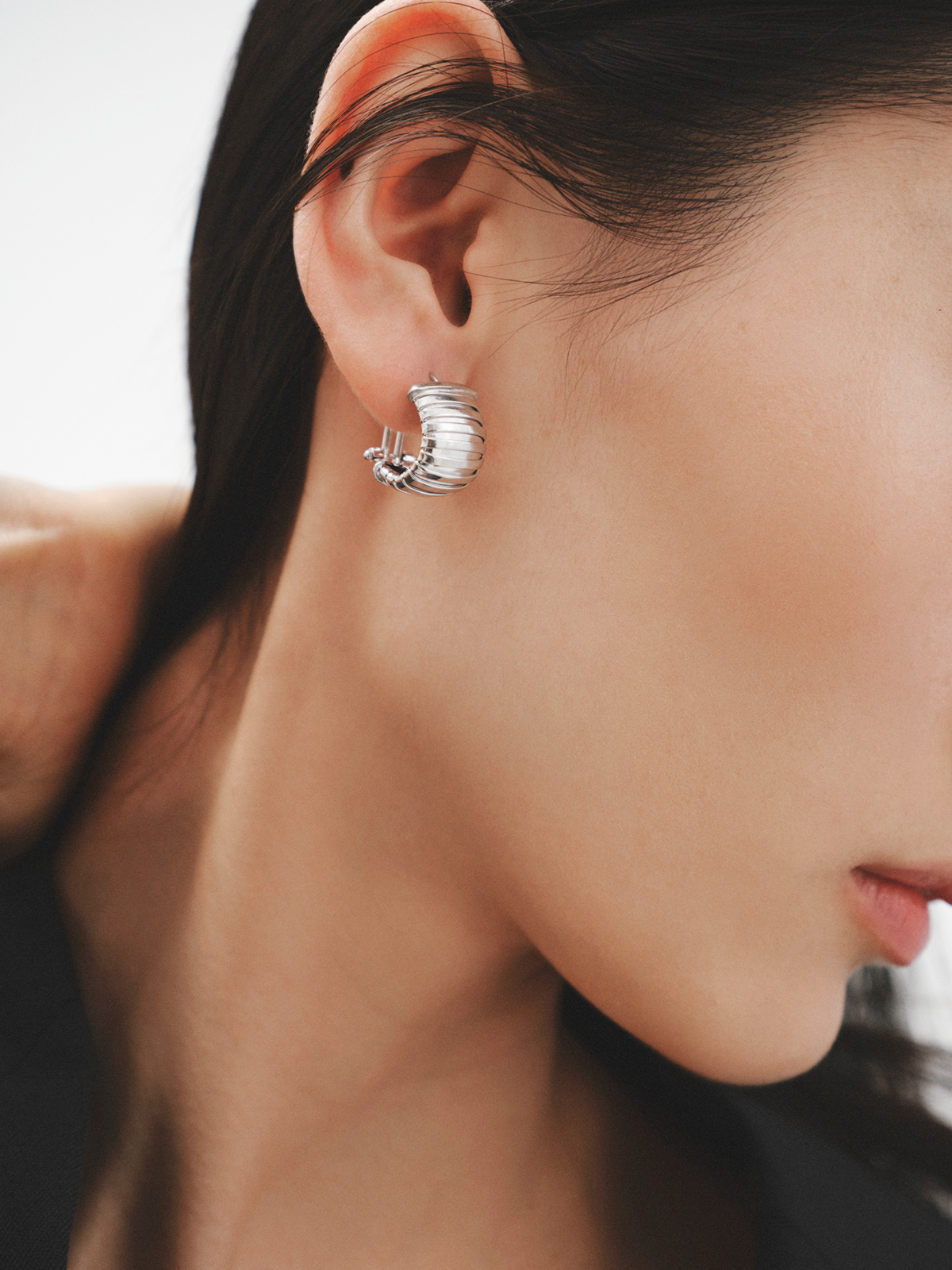 925 silver tubegas earrings