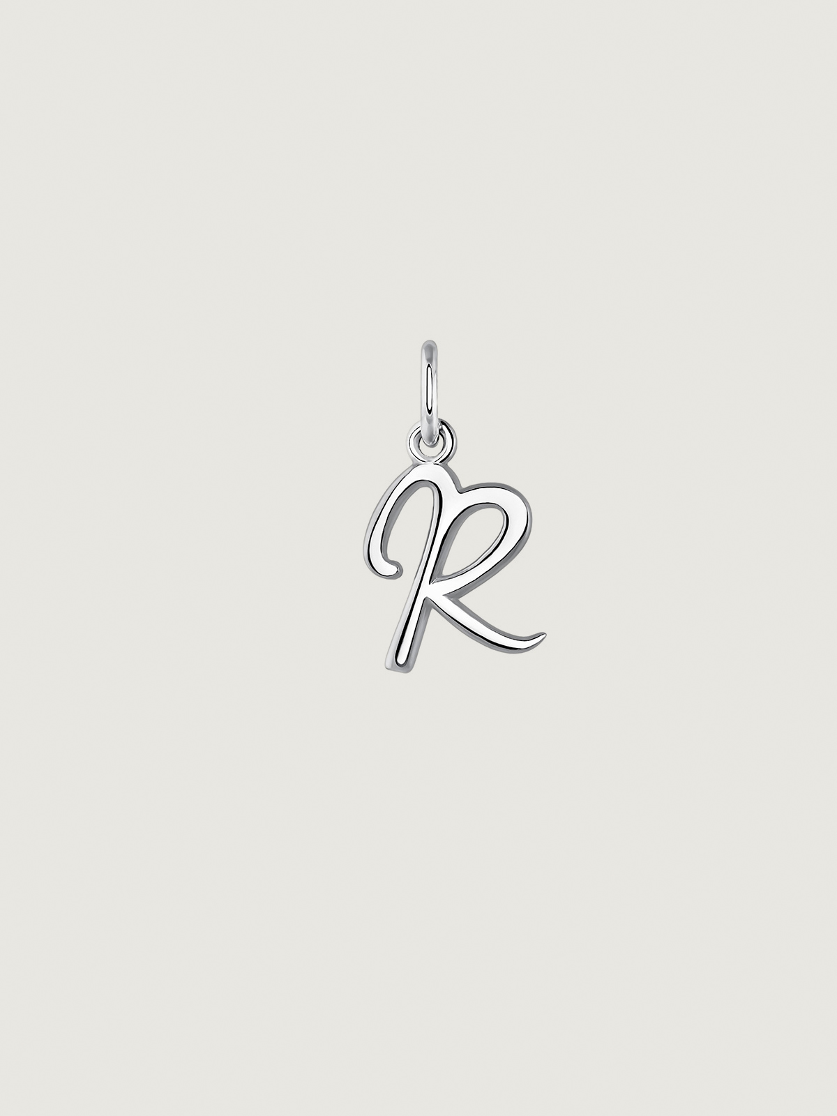 925 Silver Charm with Initial R
